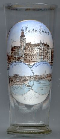 1559 Hamburg: Rathaus; Jungfernstieg; Landungsbr&uuml;cken