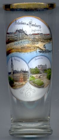 2058 Hamburg: Jungfernstieg; Rathaus; Seewarte