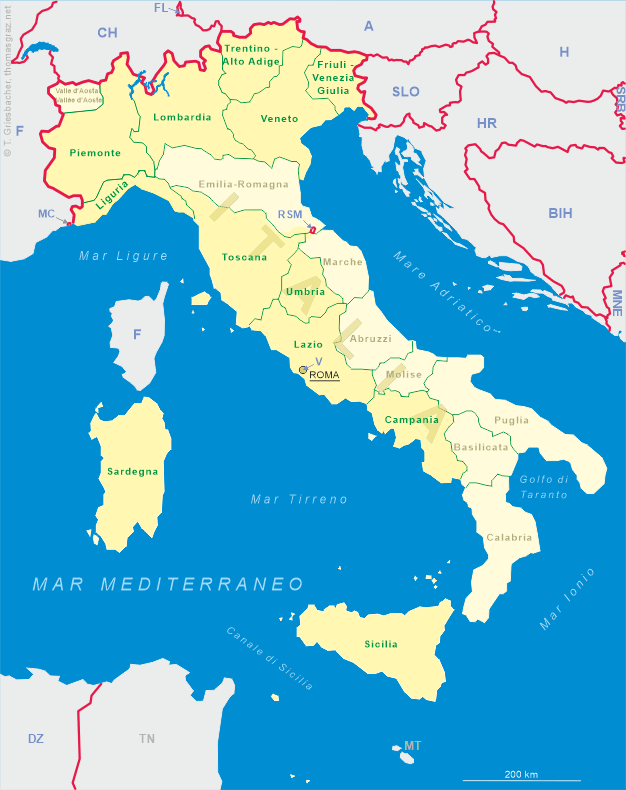 Map of Italy