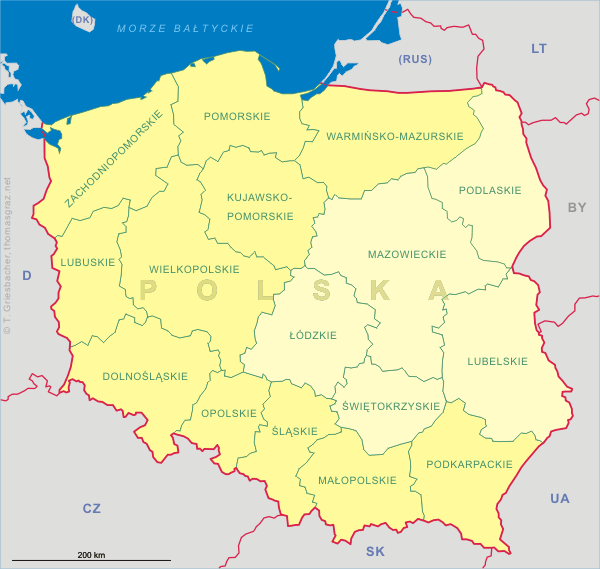 Map of Poland