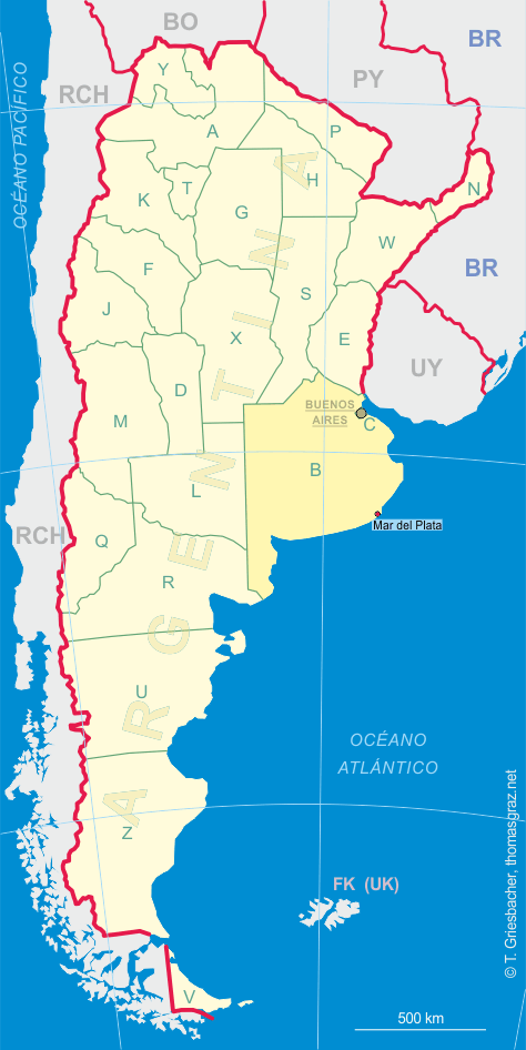 Map of Argentina